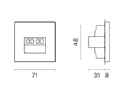 Розетка акустическая без рамки Voltum S70 VLS060304 цвет Бежевый-7
