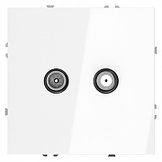 ТВ-розетка и SAT-розетка оконечная без рамки Voltum S70 VLS060401 цвет Белый-1