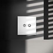 ТВ-розетка и SAT-розетка оконечная без рамки Voltum S70 VLS060401 цвет Белый-4