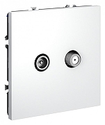 ТВ-розетка и SAT-розетка оконечная без рамки Voltum S70 VLS060402 цвет Белый