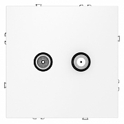 ТВ-розетка и SAT-розетка оконечная без рамки Voltum S70 VLS060402 цвет Белый-1