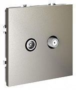 ТВ-розетка и SAT-розетка оконечная без рамки Voltum S70 VLS060404 цвет Бежевый