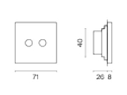 ТВ-розетка и SAT-розетка оконечная без рамки Voltum S70 VLS060404 цвет Бежевый-7