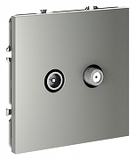ТВ-розетка и SAT-розетка оконечная без рамки Voltum S70 VLS060405 цвет Сталь