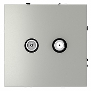 ТВ-розетка и SAT-розетка оконечная без рамки Voltum S70 VLS060405 цвет Сталь-1