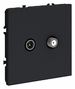 ТВ-розетка и SAT-розетка оконечная без рамки Voltum S70 VLS060407 цвет Графит