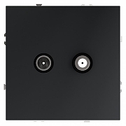 ТВ-розетка и SAT-розетка оконечная без рамки Voltum S70 VLS060407 цвет Графит-1
