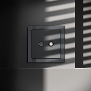 ТВ-розетка и SAT-розетка оконечная без рамки Voltum S70 VLS060407 цвет Графит-4