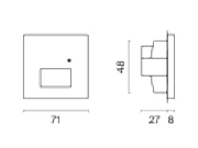 Заглушка для поста с подсветкой, без рамки Voltum S70 VLS070602 цвет Белый-6