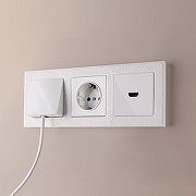 Розетка для вывода кабеля без рамки Werkel белый W1150201 цвет Белый-2