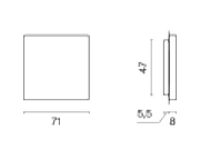 Заглушка для поста, без рамки Voltum S70 VLS080106 цвет Серебро-6