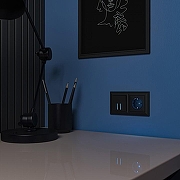 Розетка с заземлением с подсветкой, без рамки Werkel черный W1171408 цвет Черный-7