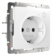 Розетка с заземлением и со шторками, без рамки с Wi-Fi Werkel белый W1171601 цвет Белый