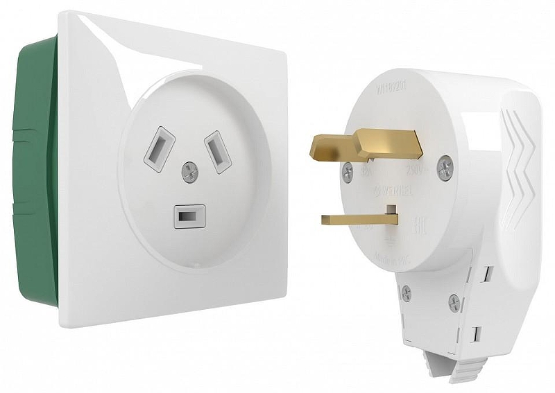 Розетка силовая для электроплиты с вилкой Werkel белый W1189201 