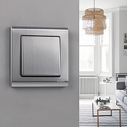 Выключатель одноклавишный без рамки Werkel глянцевый никель W1110002 цвет Никель-1