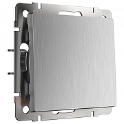 Выключатель проходной одноклавишный без рамки Werkel серебряный рифленый W1112009 цвет Серебро