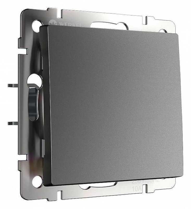 Выключатель проходной одноклавишный без рамки Werkel графит матовый W1112064 