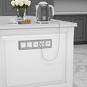 Выключатель проходной двухклавишный без рамки Werkel белые W1122001 цвет Белый-5