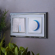 Выключатель проходной двухклавишный с подсветкой без рамки Werkel белый W1122101 цвет Белый-1