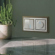 Выключатель проходной двухклавишный с подсветкой без рамки Werkel белый W1122101 цвет Белый-2