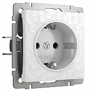 Розетка с заземлением, без рамки Werkel Hammer белый W1271001 цвет Белый