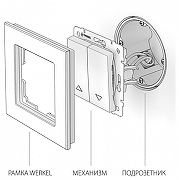 Выключатель для жалюзи Werkel белый W1124501 цвет Белый-2