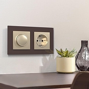 Розетка с заземлением, без рамки Werkel шампань W1171011 цвет Бежевый-3