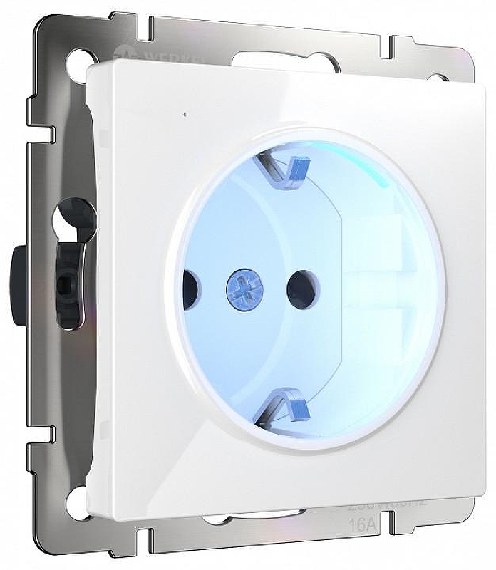 Розетка с заземлением, без рамки Werkel белый W1171401 