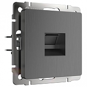 Розетка Ethernet RJ-45 без рамки Werkel графит рифленый W1181004 цвет Графит