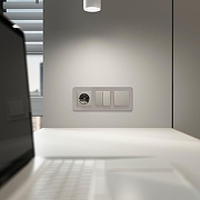 Выключатель проходной одноклавишный без рамки Werkel дымчатый W1210004 цвет Серый-3