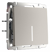 Выключатель проходной одноклавишный с подсветкой без рамки Werkel дымчатый W1210104 цвет Серый