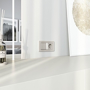 Выключатель проходной одноклавишный с подсветкой без рамки Werkel дымчатый W1210104 цвет Серый-1