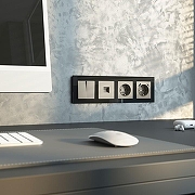 Розетка с заземлением и со шторкой и 2хUSB type A и C, без рамки Werkel дымчатый W1271704 цвет Серый-1