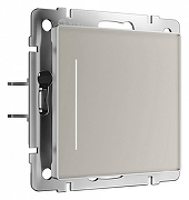 Выключатель одноклавишный с подсветкой без рамки Werkel дымчатый W4512014 цвет Серый