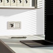 Выключатель двухклавишный с подсветкой без рамки Werkel дымчатый W4522014 цвет Серый-1