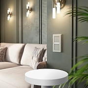 Выключатель двухклавишный с подсветкой без рамки Werkel дымчатый W4523641 цвет Серый-3