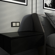 Выключатель двухклавишный с подсветкой без рамки Werkel дымчатый W4523641 цвет Серый-6