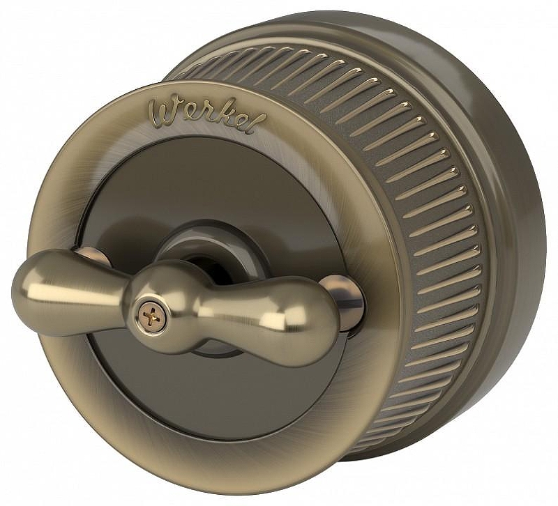 Выключатель одноклавишный без рамки Werkel Ретро (бронза) W5712012 
