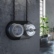 Розетка с заземлением Werkel Ретро (матовый хром) WL19-10-01 цвет Серый-3