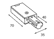 Токопровод концевой Italline WSO WSO 71 black цвет Черный-2