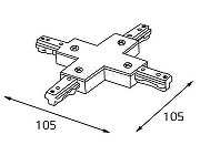 Соединитель X-образный для треков Italline WSO WSO 75 black цвет Черный-2