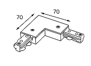 Соединитель угловой L-образный для треков встраиваемых Italline WSO WSO 74 white цвет Белый-3