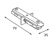 Соединитель линейный для треков Italline WSO WSO 78 white цвет Белый-3
