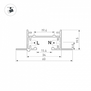 Трек встраиваемый Arlight C 2TR 038672 цвет арматуры Черный-1