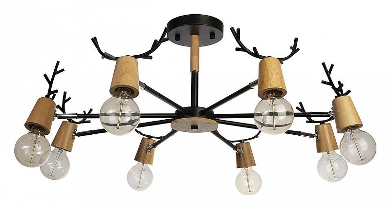 Люстра на штанге Loft it Sven 10024/8 Black 