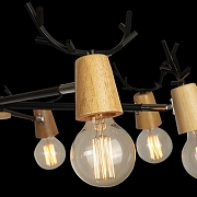 Люстра на штанге Loft it Sven 10024/8 Black цвет арматуры Коричневый, Черный-5