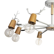 Люстра на штанге Loft it Sven 10024/8 White цвет арматуры Белый, Коричневый-2