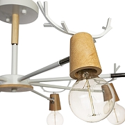 Люстра на штанге Loft it Sven 10024/8 White цвет арматуры Белый, Коричневый-4