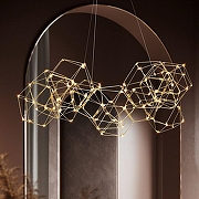 Люстра O-LUCE Bjork круглая без вставок 11810-4 цвет золото-4