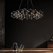 Люстра O-LUCE Bjork круглая без вставок 11810-4 цвет золото-5